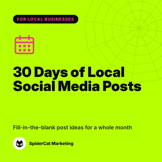 30 Days of Local Social Media Posts cover